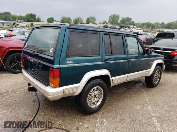 1995 Jeep Cherokee Country with VIN 1J4FJ78S3SL557728, listed as a Copart auction lot 55109494 with 203,347 mi miles and Salvage Title. Bid and sale history available at carsss.com. Image 3.
