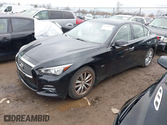 2017 Infiniti Q50 2.0t Premium with VIN JN1CV7AR0HM681837, listed as a IAAI auction lot 41724953 with 55,178 mi miles. Bid and sale history available at carsss.com. Image 17.