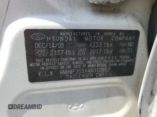 2004 Hyundai Sonata with VIN KMHWF25SX4A010917, listed as a Copart auction lot 60616644 with 75,565 mi miles and Non Repairable. Bid and sale history available at carsss.com. Image 14.