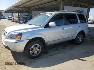2003 Honda Pilot EX z VIN 2HKYF18593H534693, wystawiony jako Copart lot #53721165 z przebiegiem 210 321 mil mil oraz Szkoda całkowita • Salvage title. Historia ofert i sprzedaży dostępna na DreamBid. Obrazek 1.
