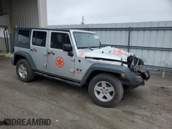 2008 Jeep Wrangler Unlimited X with VIN 1J4GA39188L653530, listed as a Copart auction lot 52585055 with 177,824 mi miles and Salvage Title. Bid and sale history available at carsss.com. Image 4.
