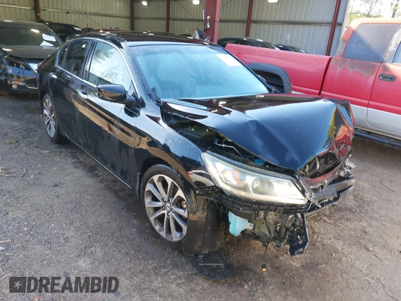 2014 Honda Accord Sport with VIN 1HGCR2F52EA214654, listed as a IAAI auction lot 42048759 with 165,197 mi miles and . Bid and sale history available at carsss.com. Image 1.