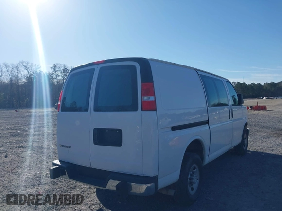 2021 Chevrolet Express Cargo with VIN 1GCWGAF7XM1205308, listed as a IAAI auction lot 41829936 with 64,548 mi miles and . Bid and sale history available at DreamBid. Image 4.
