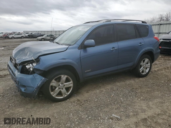 2007 Toyota RAV4 Sport with VIN JTMBK32V175020381, listed as a Copart auction lot 49696555 with 217,623 mi miles and Salvage Title. Bid and sale history available at carsss.com. Image 1.