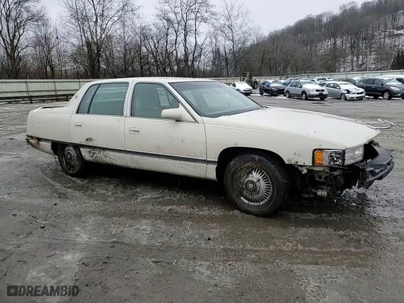 1995 Cadillac DeVille with VIN 1G6KD52B8SU274053, listed as a Copart auction lot 86429934 with 100,496 mi miles and Salvage Title. Bid and sale history available at carsss.com. Image 11.