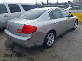 2003 Infiniti G35 w/Leather with VIN JNKCV51E23M300480, listed as a IAAI auction lot 41447349 with 282,507 mi miles. Bid and sale history available at carsss.com. Image 4.