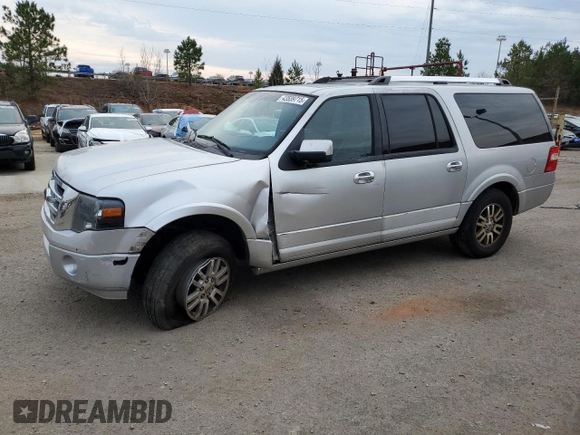 2012 Ford Expedition EL Limited with VIN 1FMJK1K58CEF39708, listed as a Copart auction lot 43539715 with 166,395 mi miles and Salvage Title. Bid and sale history available at carsss.com. Image 1.