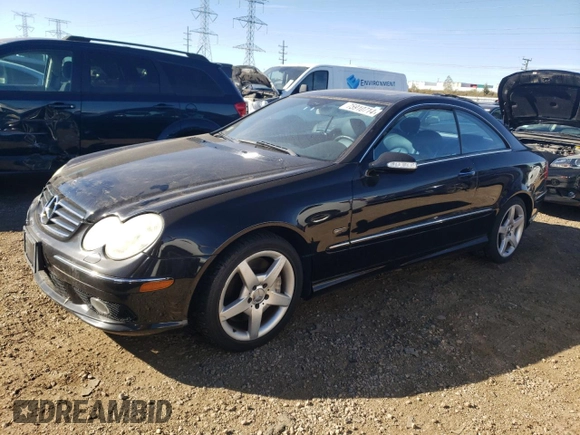 2005 Mercedes-Benz CLK 500 z VIN WDBTJ75J55F122201, wystawiony jako Copart lot #75910714 z przebiegiem 122 599 mil mil oraz Czysty tytuł • Clean title. Historia ofert i sprzedaży dostępna na DreamBid. Obrazek 1.