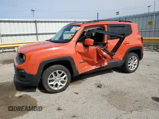 2018 Jeep Renegade Latitude z VIN ZACCJBBB6JPH88976, wystawiony jako Copart lot #53188055 z przebiegiem 68 259 mil mil oraz Szkoda całkowita • Salvage title. Historia ofert i sprzedaży dostępna na DreamBid. Obrazek 1.