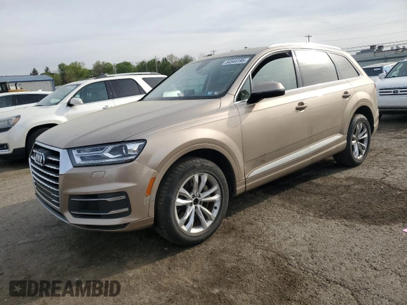 2018 Audi Q7 Premium with VIN WA1AHAF70JD025685, listed as a Copart auction lot 54544195 with 63,801 mi miles and Salvage title. Bid and sale history available at DreamBid. Image 1.