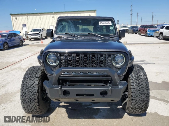 2024 Jeep Wrangler Willys with VIN 1C4RJXDG9RW286042, listed as a Copart auction lot 49459025 with 6,417 mi miles and Salvage title. Bid and sale history available at DreamBid. Image 5.