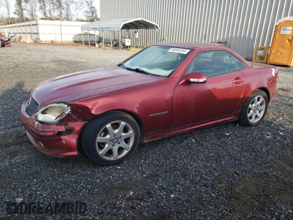 2003 Mercedes-Benz SLK 230 Kompressor with VIN WDBKK49F03F285140, listed as a Copart auction lot 80080364 with 99,769 mi miles and Salvage title. Bid and sale history available at DreamBid. Image 1.