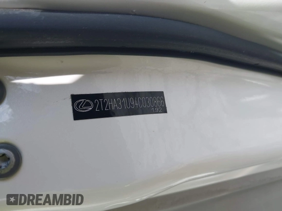 2004 Lexus RX 330 z VIN 2T2HA31U94C030866, wystawiony jako IAAI lot #42208386 z przebiegiem Nie podano mil oraz . Historia ofert i sprzedaży dostępna na DreamBid. Obrazek 9.