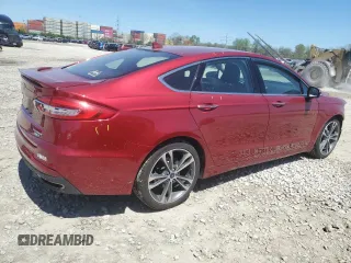 2019 Ford Fusion Titanium with VIN 3FA6P0D91KR205463, listed as a Copart auction lot 54764795 with 105,719 mi miles and Salvage title. Bid and sale history available at DreamBid. Image 3.