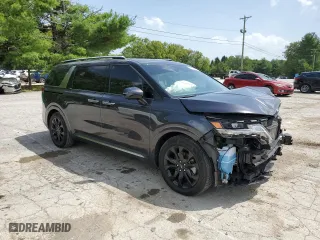 2023 Kia Carnival SX Prestige with VIN KNDNE5H32P6277047, listed as a Copart auction lot 65746354 with 23,873 mi miles and Salvage Title. Bid and sale history available at carsss.com. Image 4.