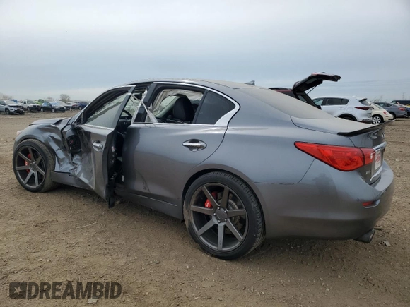 2017 Infiniti Q50 Premium with VIN JN1EV7AR9HM834868, listed as a Copart auction lot 54975165 with 109,746 mi miles and Salvage title. Bid and sale history available at DreamBid. Image 2.