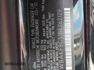 2011 BMW 3 Series 335i xDrive с VIN WBAKF9C51BE262129, выставлен на аукционе Copart как лот 52133195 с пробегом 99 942 миль миль и Чистый • Clean title. История ставок и продаж доступна на DreamBid. Изображение 12.