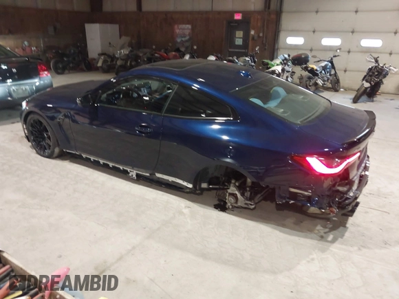 2024 BMW M4 Competition xDrive with VIN WBS43AZ04RCP64729, listed as a IAAI auction lot 41178319 with 15,806 mi miles and . Bid and sale history available at DreamBid. Image 3.