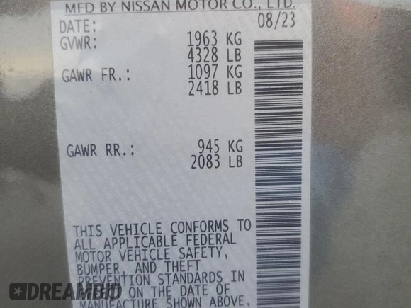 2024 Nissan Altima 2.5 SV with VIN 1N4BL4DV0RN316758, listed as a Copart auction lot 50430025 with 19,062 mi miles and Salvage Title. Bid and sale history available at carsss.com. Image 14.