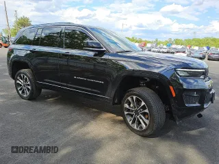 2022 Jeep Grand Cherokee Overland with VIN 1C4RJHDG6N8605367, listed as a Copart auction lot 54535385 with 75,040 mi miles and Clean title. Bid and sale history available at DreamBid. Image 4.