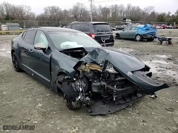 2022 Kia Stinger GT-Line with VIN KNAE35LD5N6101285, listed as a Copart auction lot 41338475 with 0 mi miles and Salvage Title. Bid and sale history available at carsss.com. Image 10.