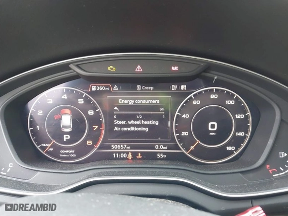 2019 Audi Q5 Premium Plus with VIN WA1BNAFY1K2135275, listed as a IAAI auction lot 41441438 with 50,657 mi miles. Bid and sale history available at carsss.com. Image 7.