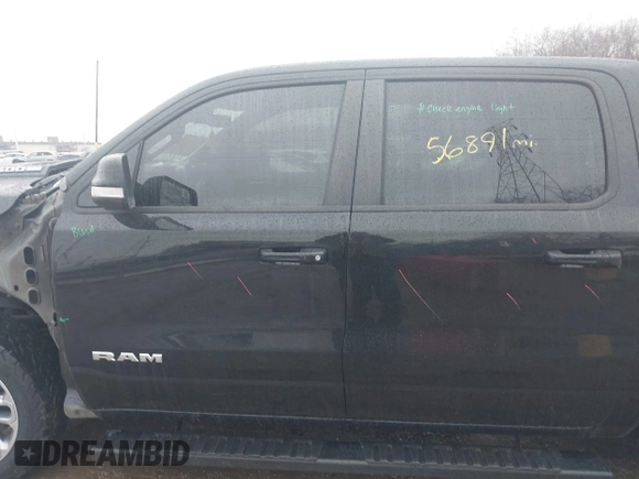 2021 Ram 1500 Laramie with VIN 1C6SRFJT6MN580803, listed as a IAAI auction lot 41207914 with 56,891 mi miles and . Bid and sale history available at DreamBid. Image 15.