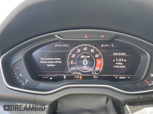2019 Audi SQ5 Premium Plus with VIN WA1B4AFY1K2052805, listed as a Copart auction lot 64564034 with 47,254 mi miles and Salvage Title. Bid and sale history available at DreamBid. Image 9.