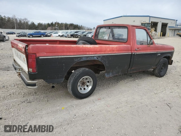 1985 Ford F-150 S with VIN 1FTDF15Y2FPA36888, listed as a Copart auction lot 87672205 with 90,046 mi miles and Clean title. Bid and sale history available at DreamBid. Image 3.