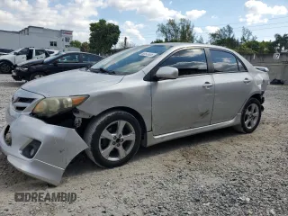 2011 Toyota Corolla L with VIN 2T1BU4EE9BC617463, listed as a Copart auction lot 53572855 with 136,542 mi miles and Salvage Title. Bid and sale history available at carsss.com. Image 1.