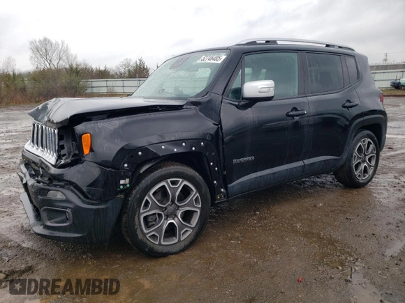 2015 Jeep Renegade Limited with VIN ZACCJADT1FPB46446, listed as a Copart auction lot 52746485 with 93,378 mi miles and Salvage Title. Bid and sale history available at DreamBid. Image 1.