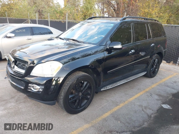 2008 Mercedes-Benz GL-Class 4.6L with VIN 4JGBF71E78A380644, listed as a IAAI auction lot 40677495 with 207,216 mi miles. Bid and sale history available at carsss.com. Image 2.