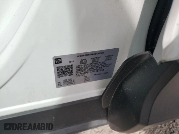 2023 Chevrolet TrailBlazer LT with VIN KL79MPSL1PB117853, listed as a Copart auction lot 51922405 with 43,253 mi miles and Salvage Title. Bid and sale history available at DreamBid. Image 13.