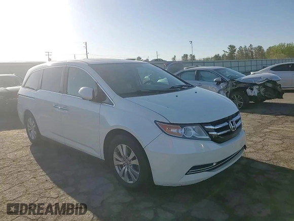 2014 Honda Odyssey EX-L with VIN 5FNRL5H61EB005740, listed as a Copart auction lot 54663595 with 118,971 mi miles and Salvage Title. Bid and sale history available at DreamBid. Image 14.