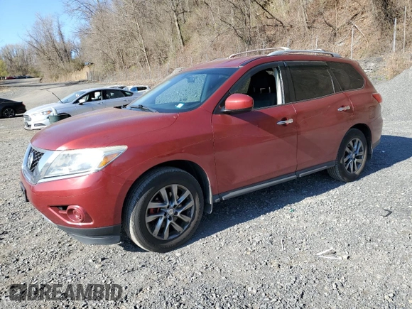 2013 Nissan Pathfinder SV with VIN 5N1AR2MM3DC620571, listed as a Copart auction lot 52930215 with 191,237 mi miles and Salvage Title. Bid and sale history available at carsss.com. Image 1.