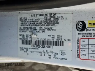 2012 Ford Fusion SPORT with VIN 3FAHP0DC2CR267010, listed as a Copart auction lot 54104375 with 205,467 mi miles and Clean Title. Bid and sale history available at carsss.com. Image 12.