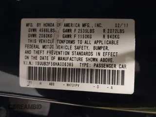 2017 Acura TLX V6 w/Technology Pkg with VIN 19UUB2F56HA006385, listed as a IAAI auction lot 41542832 with 150,181 mi miles. Bid and sale history available at carsss.com. Image 9.