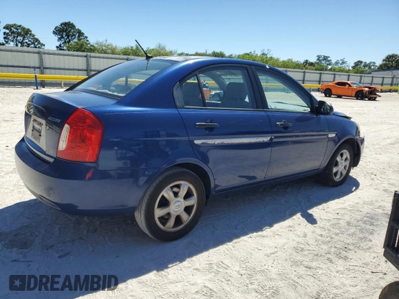 2007 Hyundai Accent GLS with VIN KMHCN46C57U106451, listed as a Copart auction lot 49670175 with 95,196 mi miles and Salvage Title. Bid and sale history available at carsss.com. Image 3.