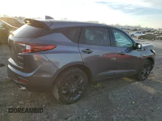 2021 Acura RDX w/A-Spec Package with VIN 5J8TC2H65ML046017, listed as a Copart auction lot 80743283 with 23,589 mi miles and Salvage Title. Bid and sale history available at carsss.com. Image 3.