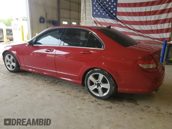 2011 Mercedes-Benz C 300 Sport with VIN WDDGF8BB7BR164778, listed as a Copart auction lot 55038645 with 91,269 mi miles and Salvage title. Bid and sale history available at DreamBid. Image 2.