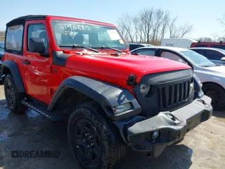 2024 Jeep Wrangler Sport S with VIN 1C4PJXAG7RW304498, listed as a IAAI auction lot 41962812 with 9,457 mi miles and . Bid and sale history available at DreamBid. Image 1.