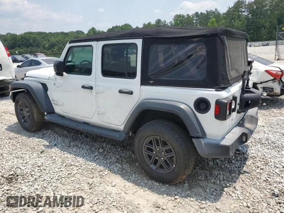 2018 Jeep Wrangler Unlimited Sport S z VIN 1C4HJXDG8JW165597, wystawiony jako Copart lot #59629255 z przebiegiem 73 305 mil mil oraz Szkoda całkowita • Salvage title. Historia ofert i sprzedaży dostępna na DreamBid. Obrazek 2.