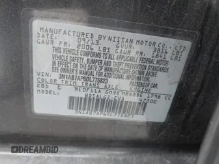2013 Nissan Sentra S with VIN 3N1AB7AP6DL775823, listed as a IAAI auction lot 42073926 with 84,095 mi miles and . Bid and sale history available at DreamBid. Image 9.