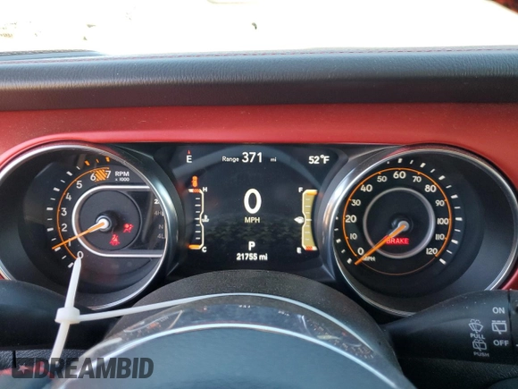 2023 Jeep Wrangler Rubicon with VIN 1C4HJXFN6PW509741, listed as a Copart auction lot 81324394 with 21,755 mi miles and Salvage title. Bid and sale history available at DreamBid. Image 9.