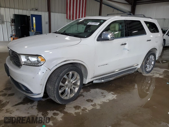 2018 Dodge Durango Citadel Anodized Platinum with VIN 1C4SDJET4JC101127, listed as a Copart auction lot 62551585 with 143,357 mi miles and Salvage title. Bid and sale history available at DreamBid. Image 1.