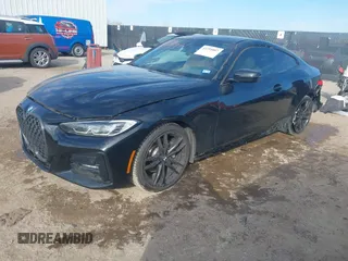 2022 BMW 4 Series 430i with VIN WBA53AP09NCJ24098, listed as a IAAI auction lot 41395007 with 34,062 mi miles and . Bid and sale history available at carsss.com. Image 18.