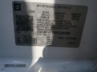 2019 Chevrolet Silverado 3500HD Work Truck with VIN 1GC4KVCY9KF228282, listed as a Copart auction lot 77223694 with 165,790 mi miles and Salvage Title. Bid and sale history available at carsss.com. Image 13.
