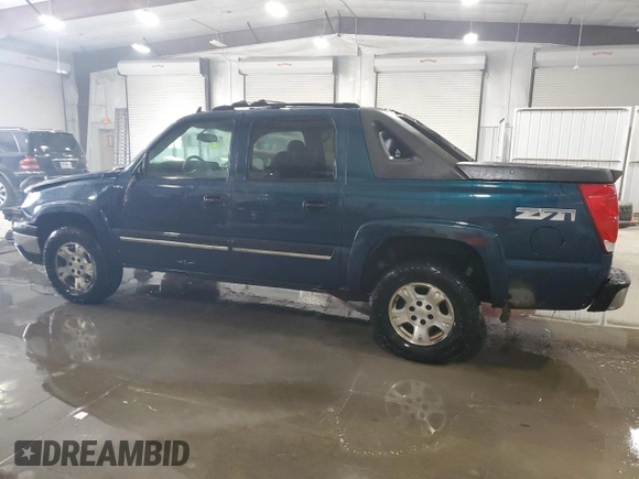 2006 Chevrolet Avalanche Z71 with VIN 3GNEK12Z46G121725, listed as a Copart auction lot 80238814 with 208,976 mi miles and Salvage Title. Bid and sale history available at carsss.com. Image 2.