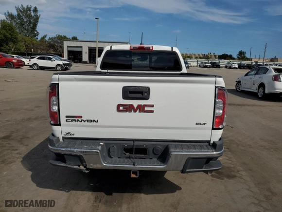 2016 GMC Canyon 2WD SLT with VIN 1GTG5DE17G1360721, listed as a Copart auction lot 47015365 with 0 mi miles and Salvage Title. Bid and sale history available at carsss.com. Image 6.