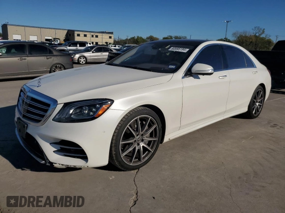 2020 Mercedes-Benz S-Class S 450 with VIN WDDUG6GB7LA503701, listed as a Copart auction lot 80995194 with 35,707 mi miles and Salvage Title. Bid and sale history available at carsss.com. Image 1.